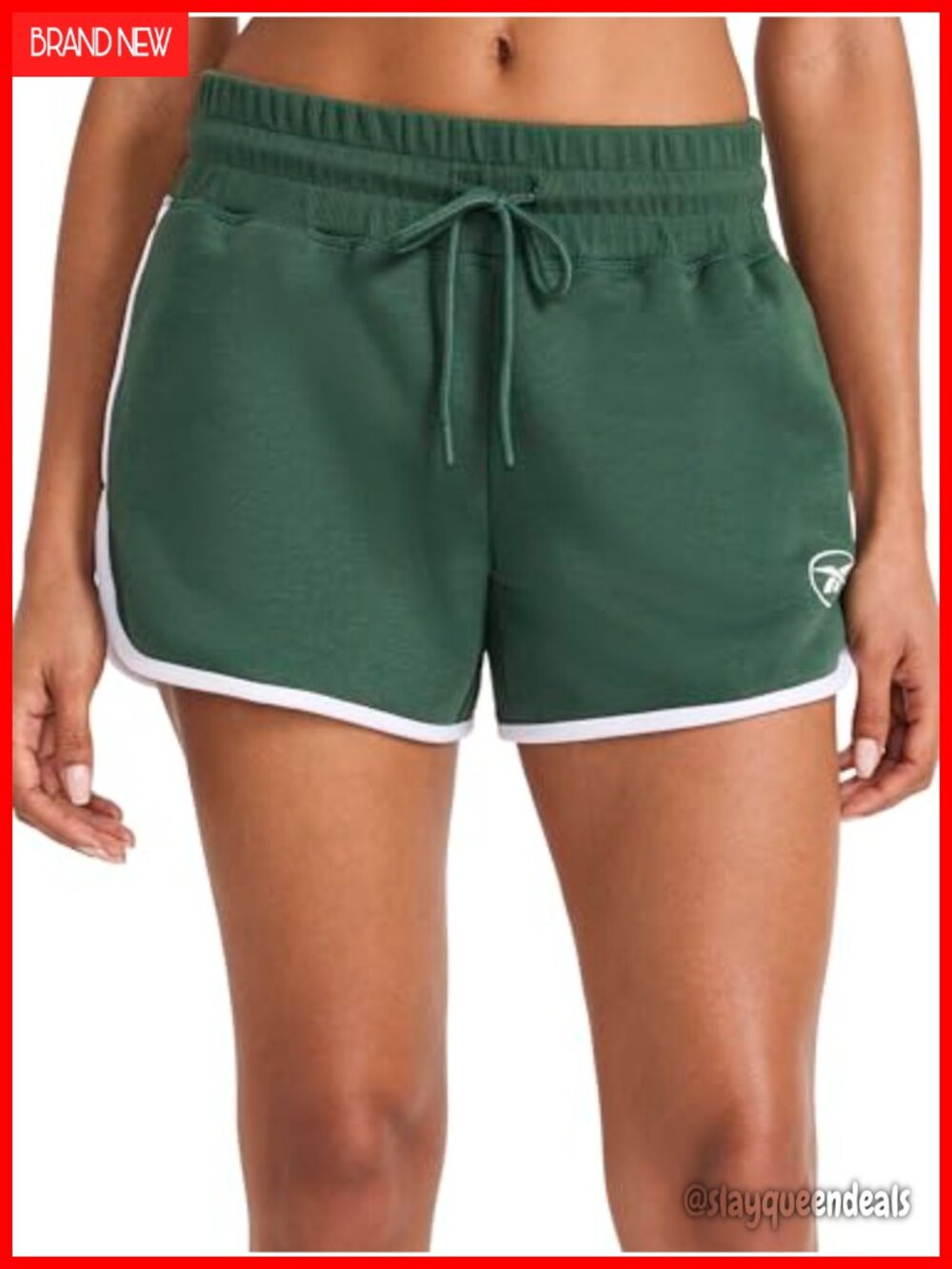 Reebok Retro Active Short, Lightweight Cotton-Poly Fleece, 3.5" Inseam,